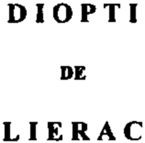 DIOPTI DE LIERAC Logo (WIPO, 12/28/1998)