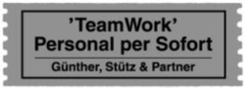 "TeamWork" Personal per sofort Logo (WIPO, 13.01.1989)