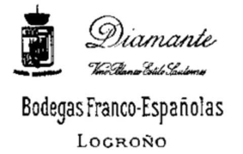 Diamante Vino Blanco Estilo Sauterra Logo (WIPO, 14.03.1955)