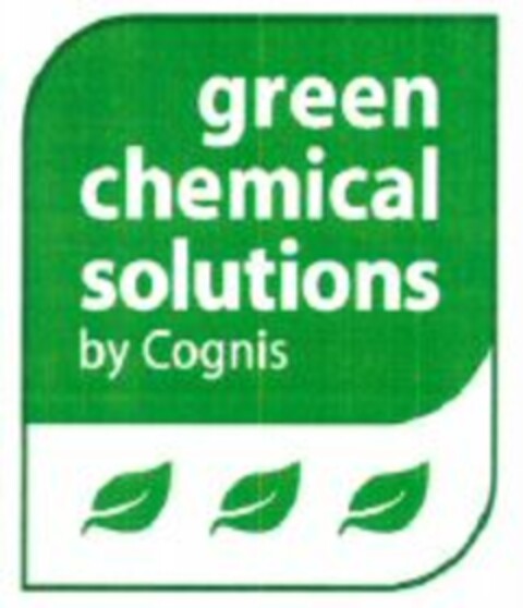 green chemical solutions by Cognis Logo (WIPO, 09.01.2008)