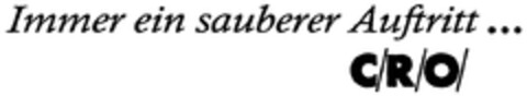 Immer ein sauberer Auftritt... CRO Logo (WIPO, 10/08/2007)