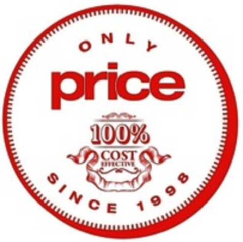 ONLY price 100% COST EFFECTIVE SINCE 1998 Logo (WIPO, 25.07.2018)