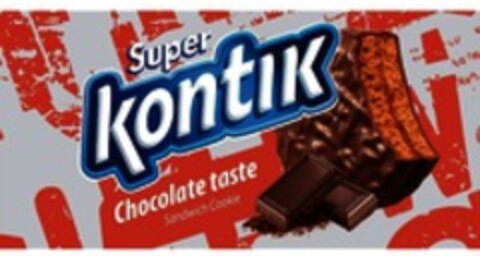 Super Kontik; Chocolate taste; Sandwich Cookie Logo (WIPO, 17.06.2019)