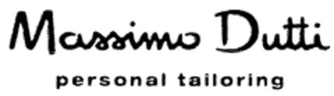 Massimo Dutti personal tailoring Logo (WIPO, 04/16/2007)