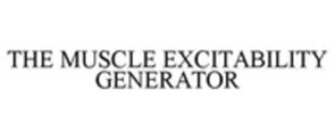 THE MUSCLE EXCITABILITY GENERATOR Logo (WIPO, 04/28/2014)