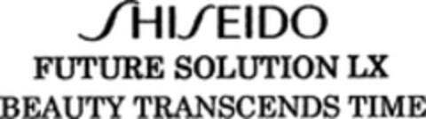 SHISEIDO FUTURE SOLUTION LX BEAUTY TRANSCENDS TIME Logo (WIPO, 07/19/2019)