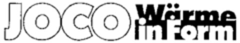 JOCO Wärme in Form Logo (WIPO, 09.01.1999)