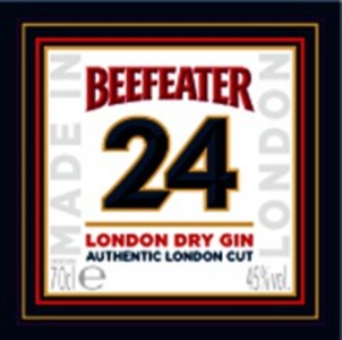 BEEFEATER 24 LONDON DRY GIN AUTHENTIC LONDON CUT Logo (WIPO, 10.04.2008)
