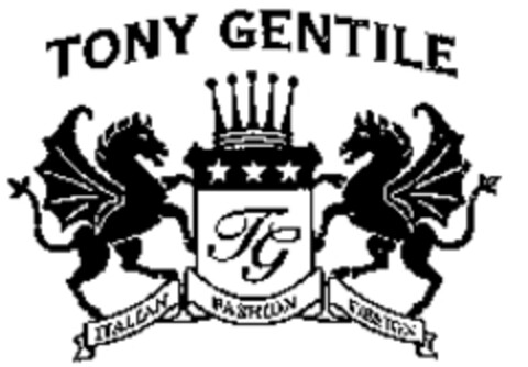 TONY GENTILE TG ITALIAN FASHION DESIGN Logo (WIPO, 12/09/2008)