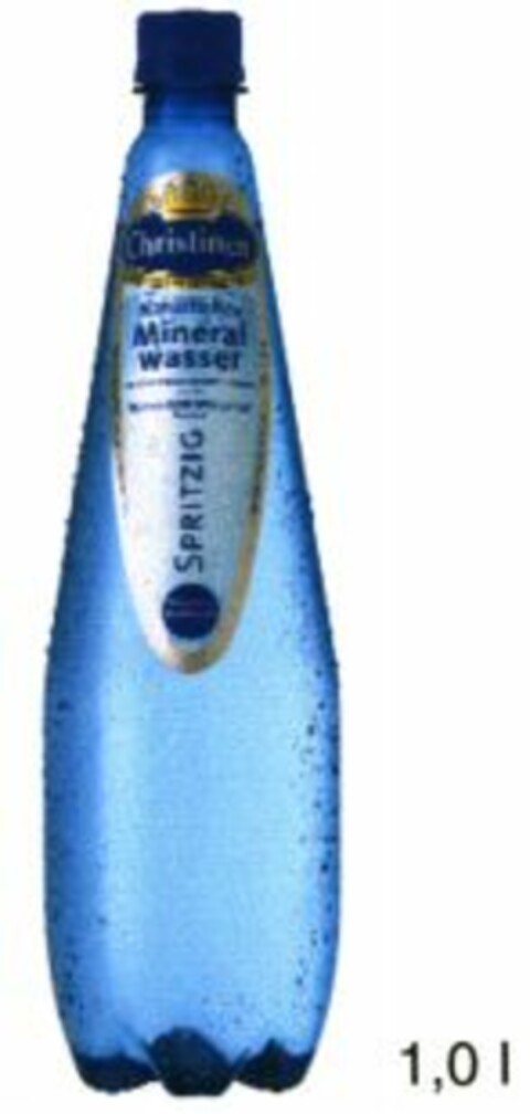 Christinen Natürliches Mineral Wasser SPRITZIG Logo (WIPO, 30.07.2004)