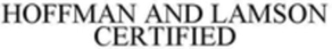 HOFFMAN AND LAMSON CERTIFIED Logo (WIPO, 20.02.2018)