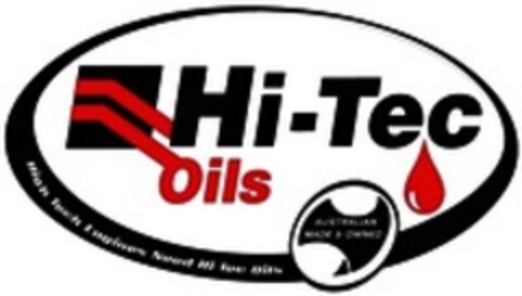 Hi-Tec Oils High Tech Engines Need Hi-Tec Oils AUSTRALIAN MADE & OWNED Logo (WIPO, 08.05.2017)