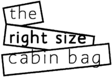 the right size cabin bag Logo (WIPO, 18.05.2010)