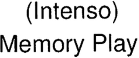 (Intenso) Memory Play Logo (WIPO, 06/27/2013)