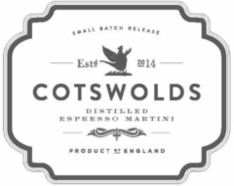 EST 2014 COTSWOLDS DISTILLED ESPRESSO MARTINI Logo (WIPO, 01/26/2016)