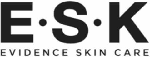 E·S·K EVIDENCE SKIN CARE Logo (WIPO, 08/14/2018)