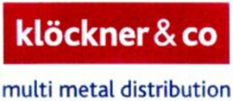 klöckner & co multi metal distribution Logo (WIPO, 29.09.1998)