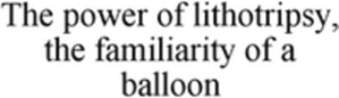 The power of lithotripsy, the familiarity of a balloon Logo (WIPO, 21.01.2016)