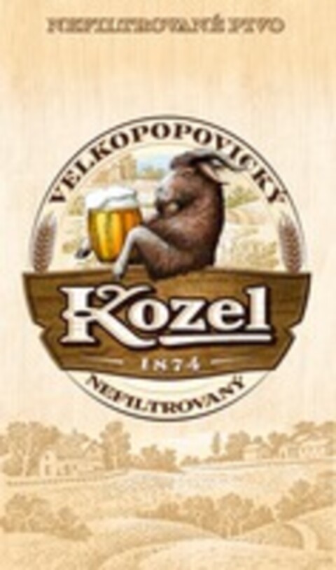 VELKOPOPOVICKY Kozel 1874 NEFILTROVANY NEFILTROVANE PIVO Logo (WIPO, 20.01.2016)