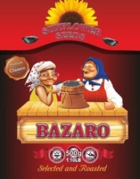 SUNFLOWER SEEDS Premium Classic BAZARO 500 g ... Logo (WIPO, 26.04.2023)