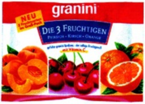 granini DIE 3 FRUCHTIGEN Logo (WIPO, 19.11.1997)