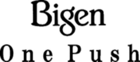 Bigen One Push Logo (WIPO, 01/19/2022)