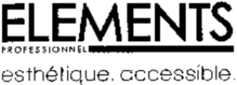 ELEMENTS PROFESSIONNEL esthétique. accessible. Logo (WIPO, 30.03.2011)