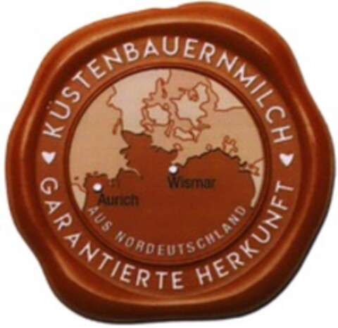 KÜSTENBAUERNMILCH GARANTIERTE HERKUNFT AUS NORDDEUTSCHLAND Logo (WIPO, 21.04.2020)