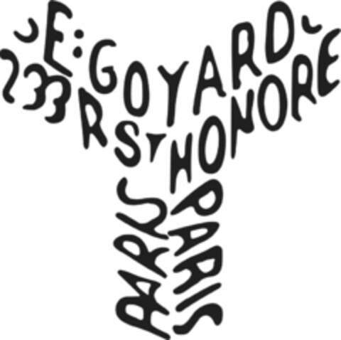 E GOYARD 233 R ST HONORE PARIS Logo (WIPO, 06.03.2017)