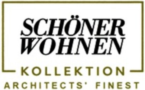 SCHÖNER WOHNEN KOLLEKTION ARCHITECTS' FINEST Logo (WIPO, 27.08.2018)