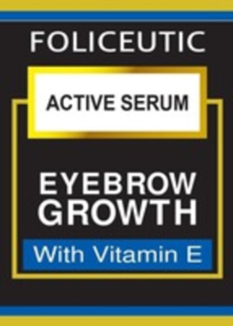 FOLICEUTIC ACTIVE SERUM EYEBROW GROWTH With Vitamin E Logo (WIPO, 06/18/2020)