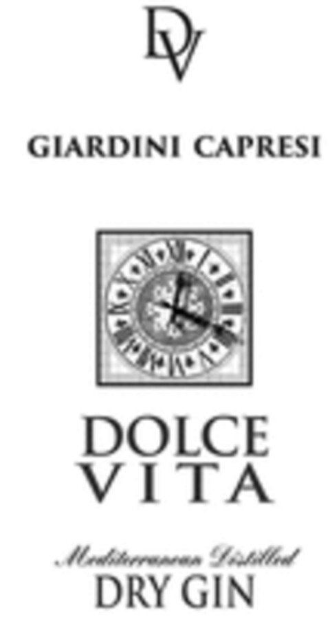 DV GIARDINI CAPRESI DOLCE VITA Mediterranean Distilled DRY GIN Logo (WIPO, 25.10.2022)