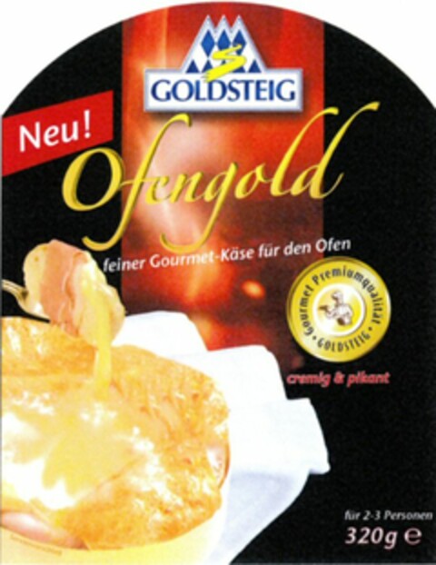 GOLDSTEIG Ofengold feiner Gourmet-Käse für den Ofen Logo (WIPO, 04/26/2010)