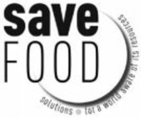 save FOOD solutions for a world aware of its resources Logo (WIPO, 08.10.2010)