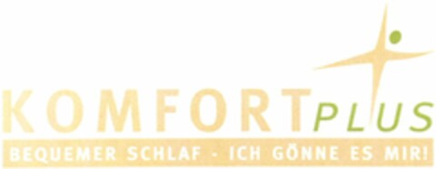 KOMFORT PLUS BEQUEMER SCHLAF - ICH GÖNNE ES MIR! Logo (WIPO, 09.09.2014)