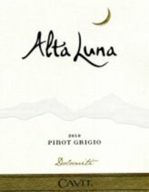 Alta Luna 2010 PINOT GRIGIO Dolomiti Logo (WIPO, 04.11.2011)