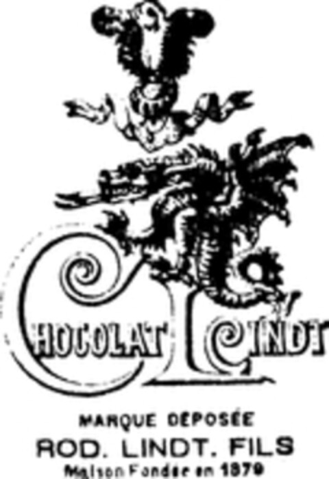 CHOCOLAT LINDT ROD. LINDT. FILS Logo (WIPO, 21.07.1958)