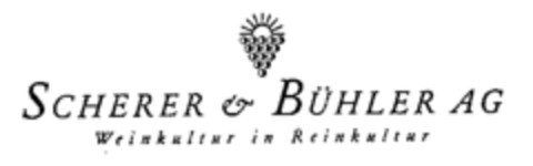 SCHERER & BÜHLER Logo (WIPO, 05/05/1987)