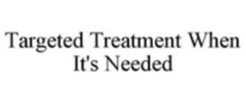 Targeted Treatment When It's Needed Logo (WIPO, 05/01/2015)