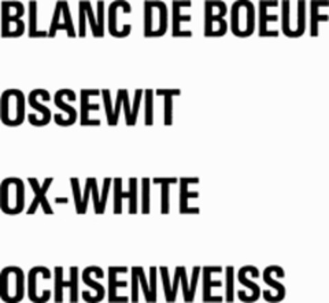 BLANC DE BOEUF OSSEWIT OX-WHITE Logo (WIPO, 21.03.1960)