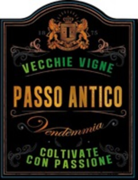 VECCHIE VIGNE PASSO ANTICO Vendemmia COLTIVATE CON PASSIONE Logo (WIPO, 17.08.2015)