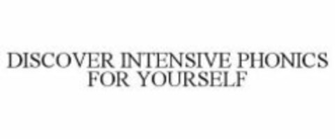 DISCOVER INTENSIVE PHONICS FOR YOURSELF Logo (WIPO, 08/21/2008)