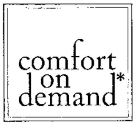 comfort on demand Logo (WIPO, 03/09/2007)