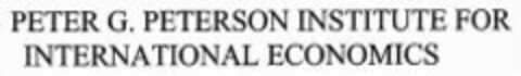 PETER G. PETERSON INSTITUTE FOR INTERNATIONAL ECONOMICS Logo (WIPO, 23.04.2007)