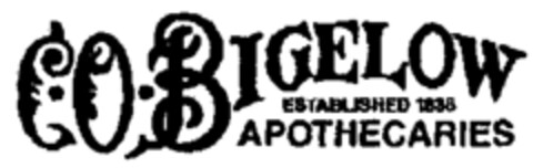 C.O. BIGELOW ESTABLISHED 1838 APOTHECARIES Logo (WIPO, 01.04.2004)