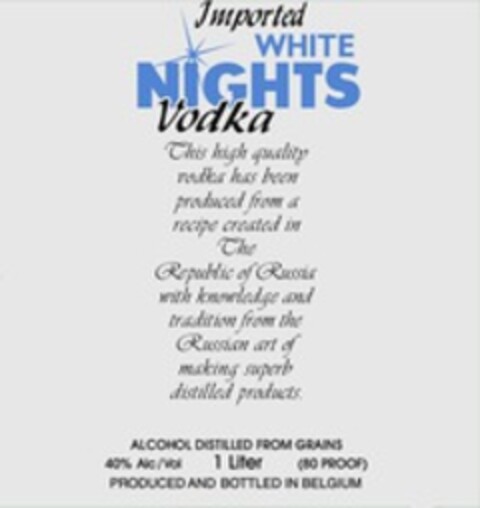Imported WHITE NIGHTS Vodka Logo (WIPO, 20.01.2016)