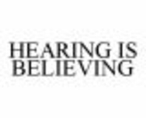 HEARING IS BELIEVING Logo (WIPO, 15.12.2010)