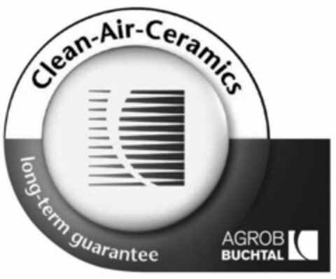 Clean-Air-Ceramics long-term guarantee AGROB BUCHTAL Logo (WIPO, 07.12.2010)