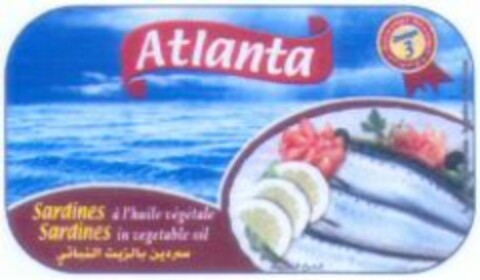 Atlanta Sardines à l'huile végétale Sardines in vegetable oil Logo (WIPO, 03/16/2011)