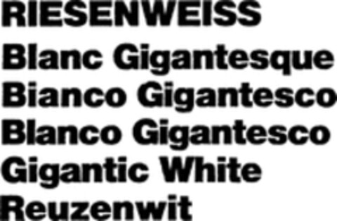 RIESENWEISS Logo (WIPO, 28.08.1968)